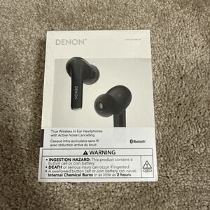 New Denon AH-C830NCW Active Noise Cancelling Earbuds 24-Hr Battery Life - Black
